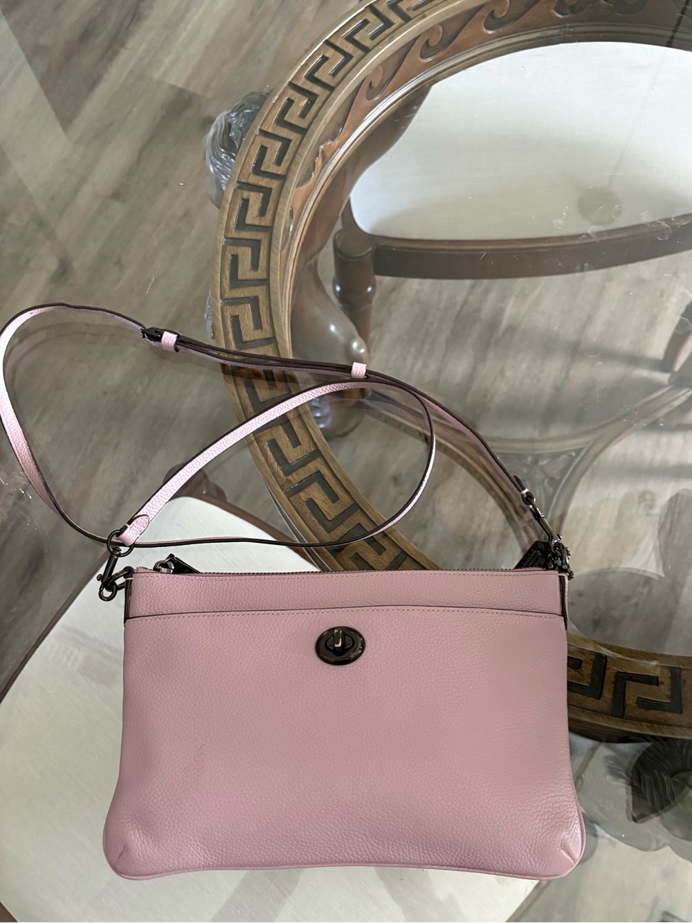 💗💗COACH POLLY ICE PURPLE PEBBLED LEATHER CROSSBODY BAG!💗💗 - Picture 3 of 7